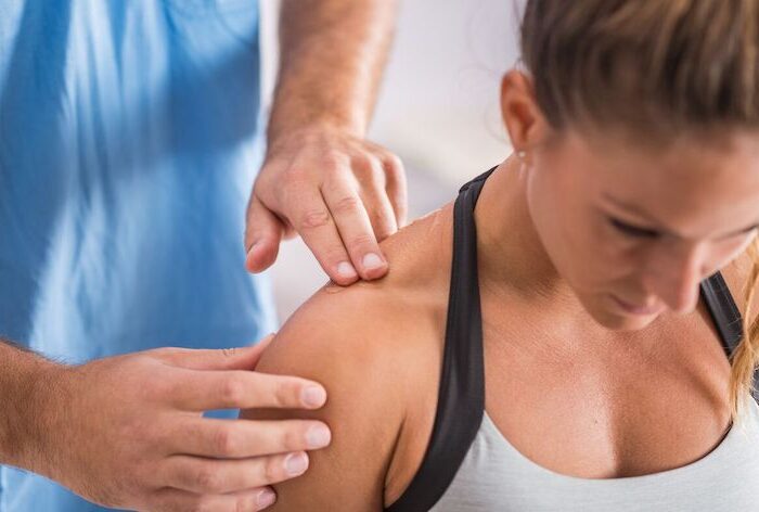 lady having chiropractic treatment